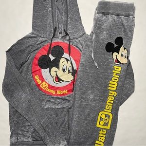 Walt Disney World Mickey Mouse Burnout Sweatsuit